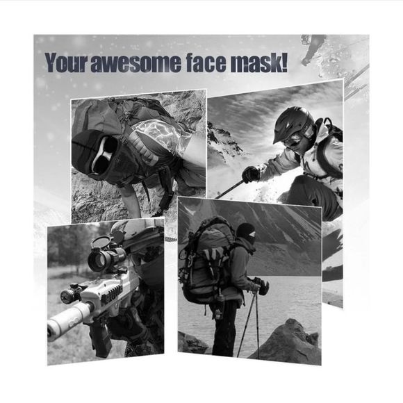 Winter Thermal Balaclava Windproof Ski Motorcycle Hood Cold Weather Face Mask - Picture 5 of 7